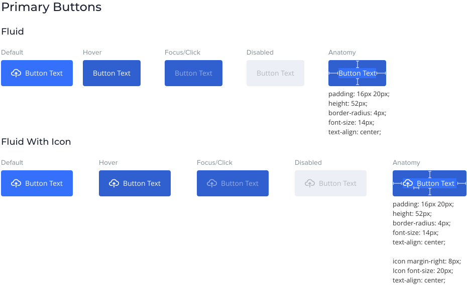 UI Library - Buttons Architecture Example 1