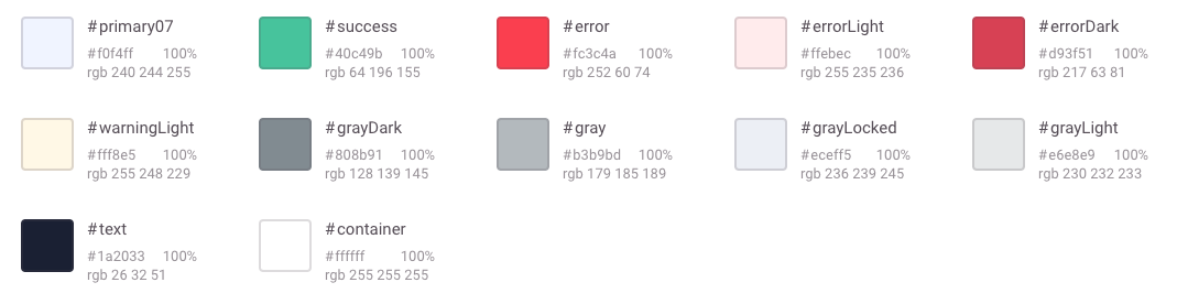 UI Library - Color Palette Example 2