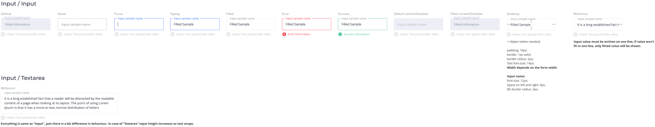 UI Library - Inputs Architecture Example 1