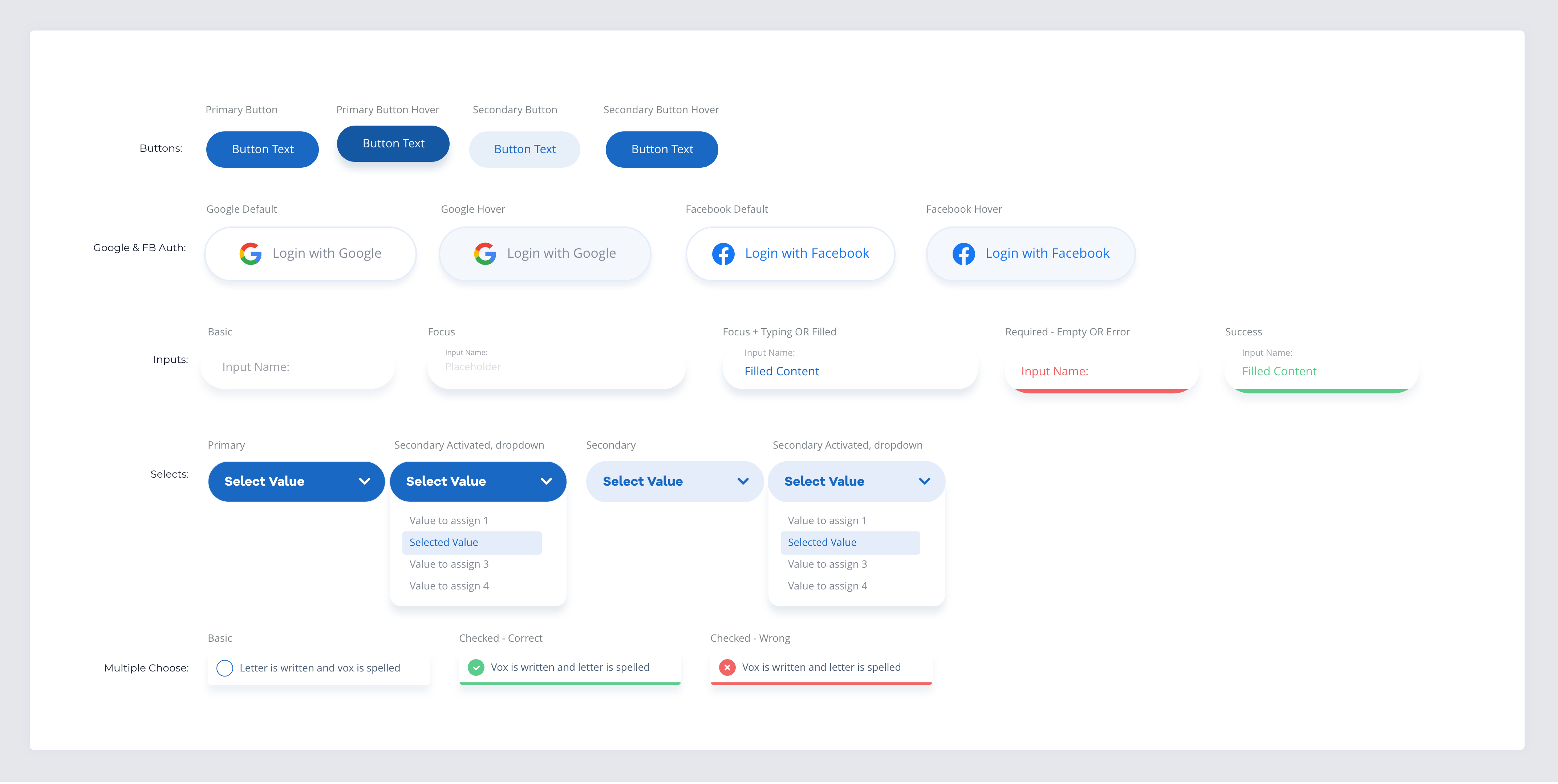 UI Library - Some UI Components